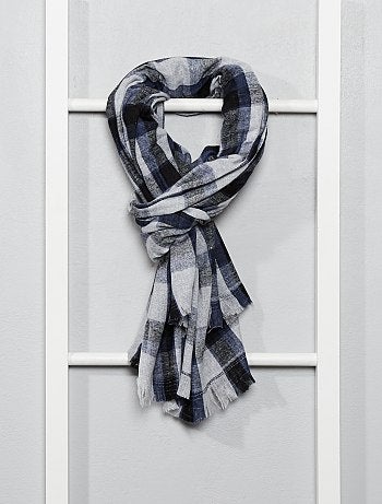 Foulard doux à carreaux