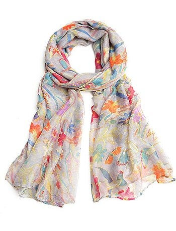 Foulard écharpe à imprimé floral - ultra-léger et respirant - miss lulu