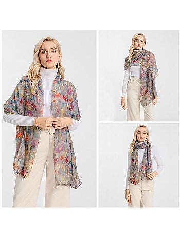 Foulard écharpe à imprimé floral - ultra-léger et respirant - miss lulu