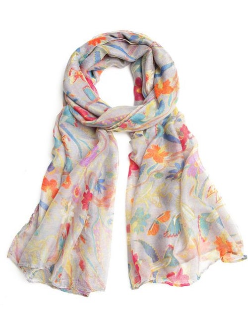 Foulard écharpe à imprimé floral - ultra-léger et respirant - miss lulu - Kiabi Foulard écharpe à imprimé floral - ultra-léger et respirant - miss lulu - Kiabi