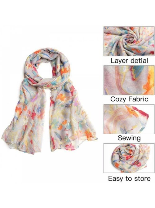Foulard écharpe à imprimé floral - ultra-léger et respirant - miss lulu - Kiabi Foulard écharpe à imprimé floral - ultra-léger et respirant - miss lulu - Kiabi