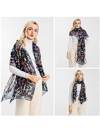 Foulard écharpe à imprimé floral - ultra-léger et respirant - miss lulu