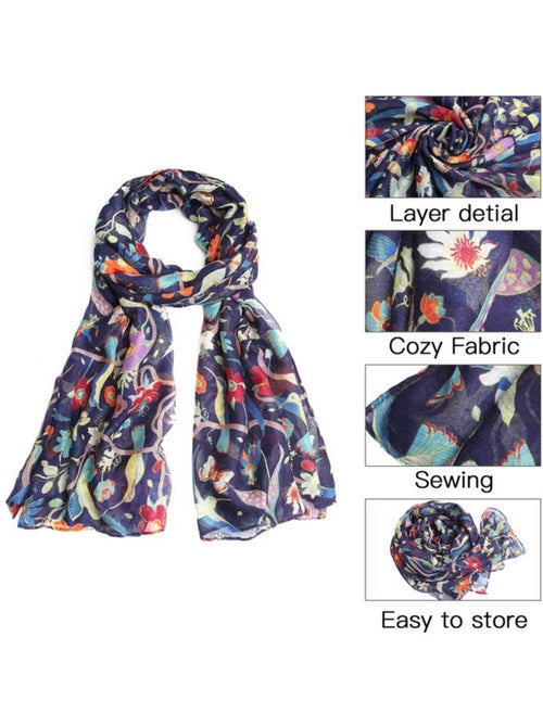Foulard écharpe à imprimé floral - ultra-léger et respirant - miss lulu - Kiabi Foulard écharpe à imprimé floral - ultra-léger et respirant - miss lulu - Kiabi