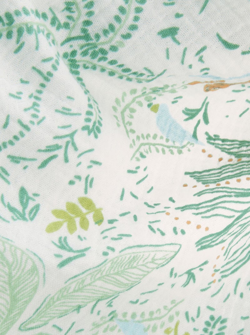 Foulard en gaze de coton Kanha 100 x 100 cm Ecru - Kiabi