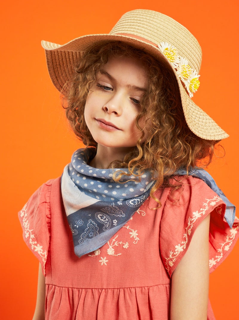 Foulard en maille légère Bleu - Kiabi
