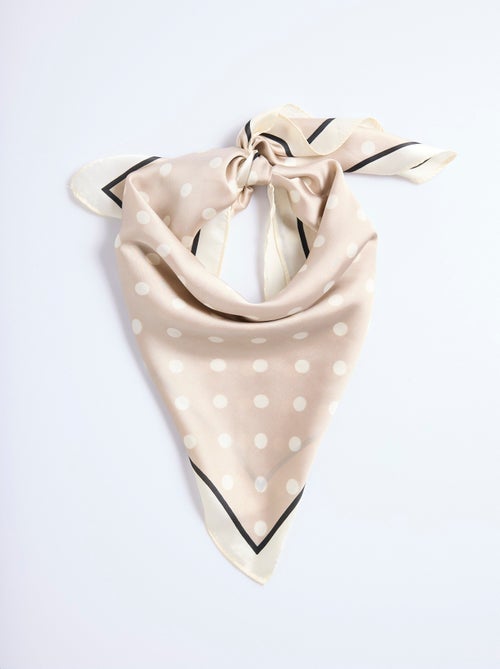 Foulard en satin avec motif pois - Kiabi