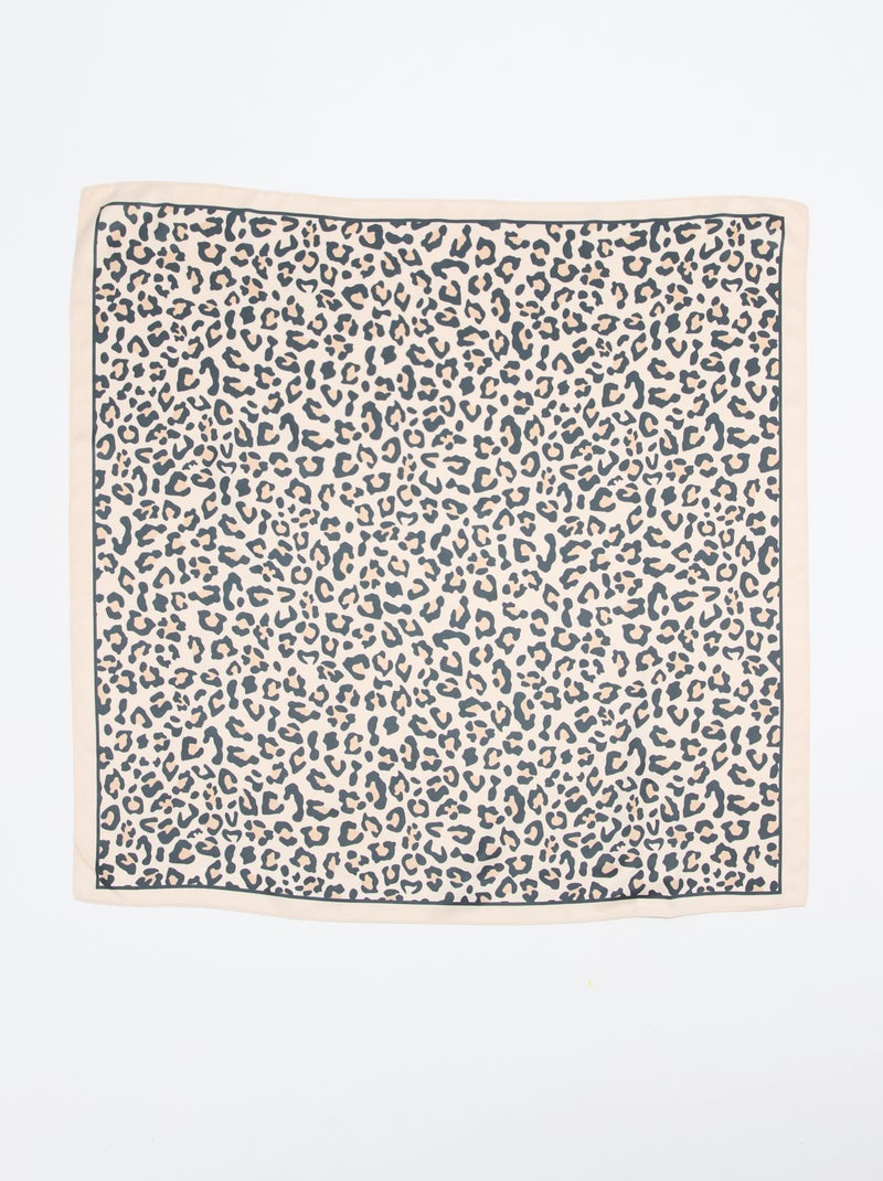 Foulard en satin fantaisie (65x65 cm) Leopard - Kiabi