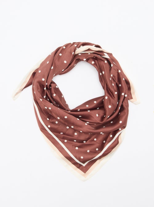 Foulard en satin fantaisie (65x65 cm) - Kiabi