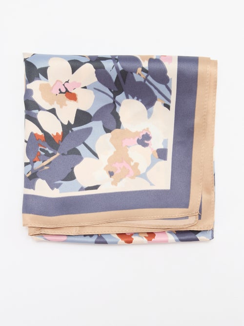Foulard en satin fantaisie (65x65 cm) - Kiabi