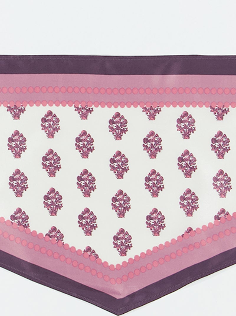 Foulard en satin fantaisie Rose - Kiabi