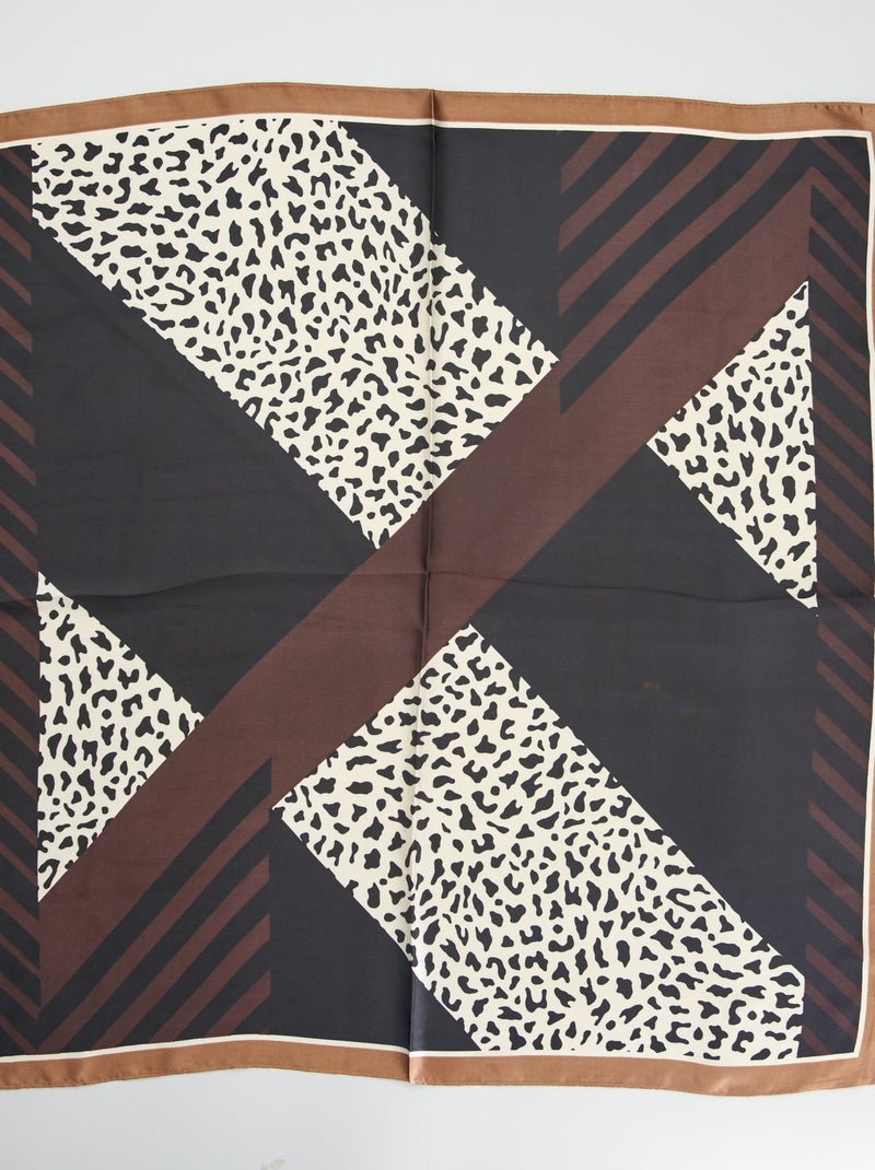 Foulard en satin NOIR - Kiabi