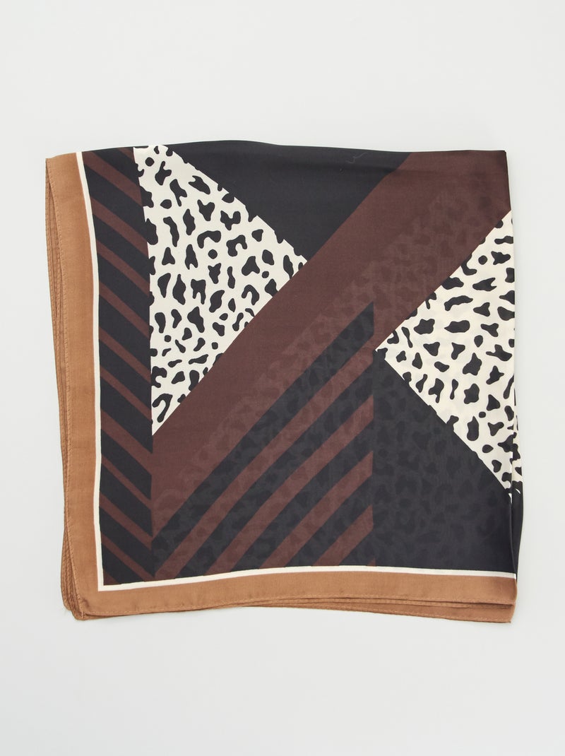 Foulard en satin NOIR - Kiabi