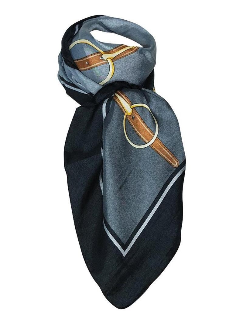 Foulard en soie CAVALIER Gris - Kiabi