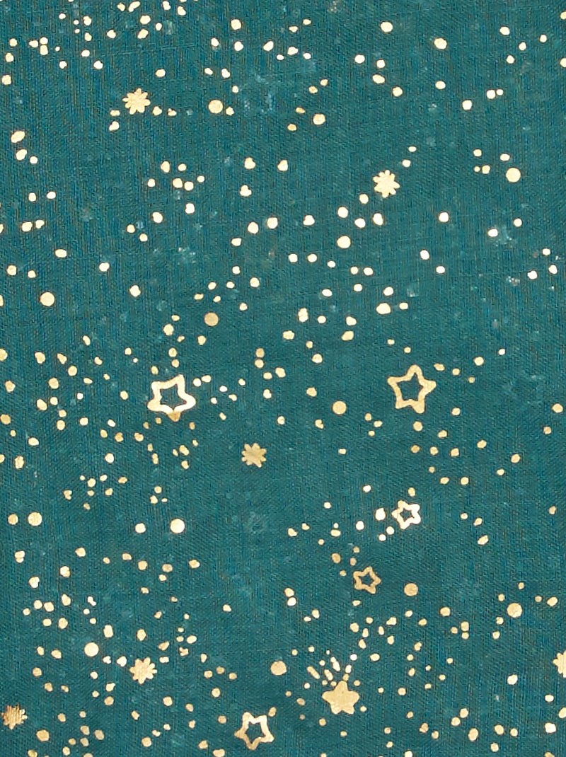Foulard en voile imprimé étoile Vert - Kiabi