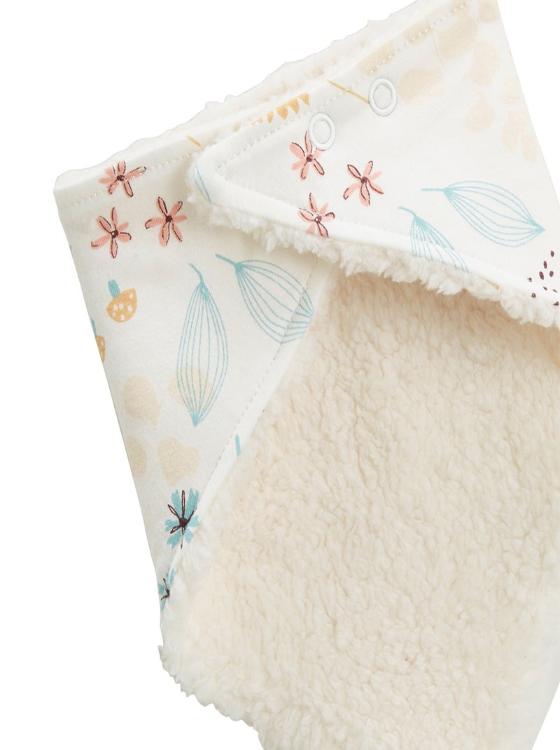 Foulard enfant en sherpa Bloom Ecru - Kiabi