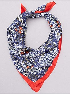 Foulard façon carré de soie - Kiabi