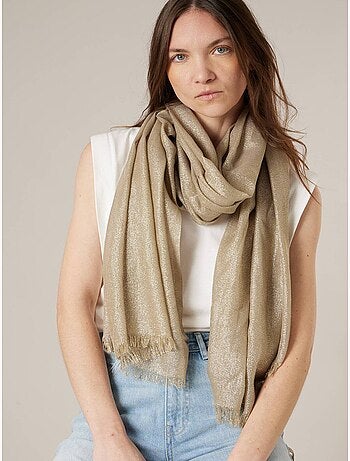 Foulard femme uni finition brillante 'Deeluxe'