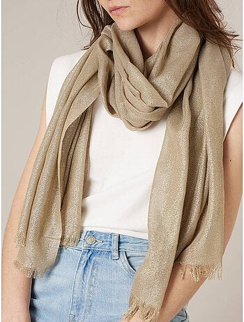 Foulard femme uni finition brillante 'Deeluxe'