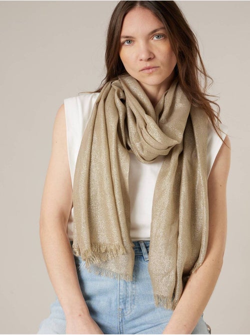Foulard femme uni finition brillante 'Deeluxe' - Kiabi