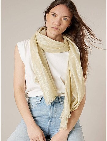 Foulard femme uni finition brillante 'Deeluxe'