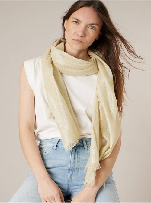 Foulard femme uni finition brillante 'Deeluxe' - Kiabi