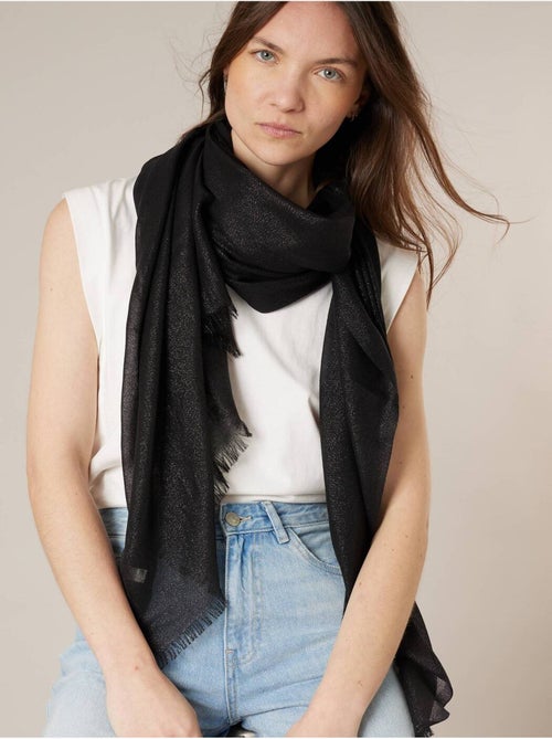 Foulard femme uni finition brillante 'Deeluxe' - Kiabi