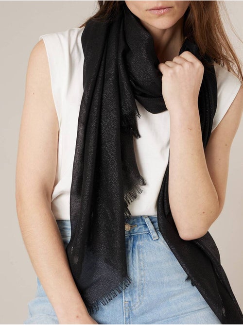 Foulard femme uni finition brillante 'Deeluxe' - Kiabi