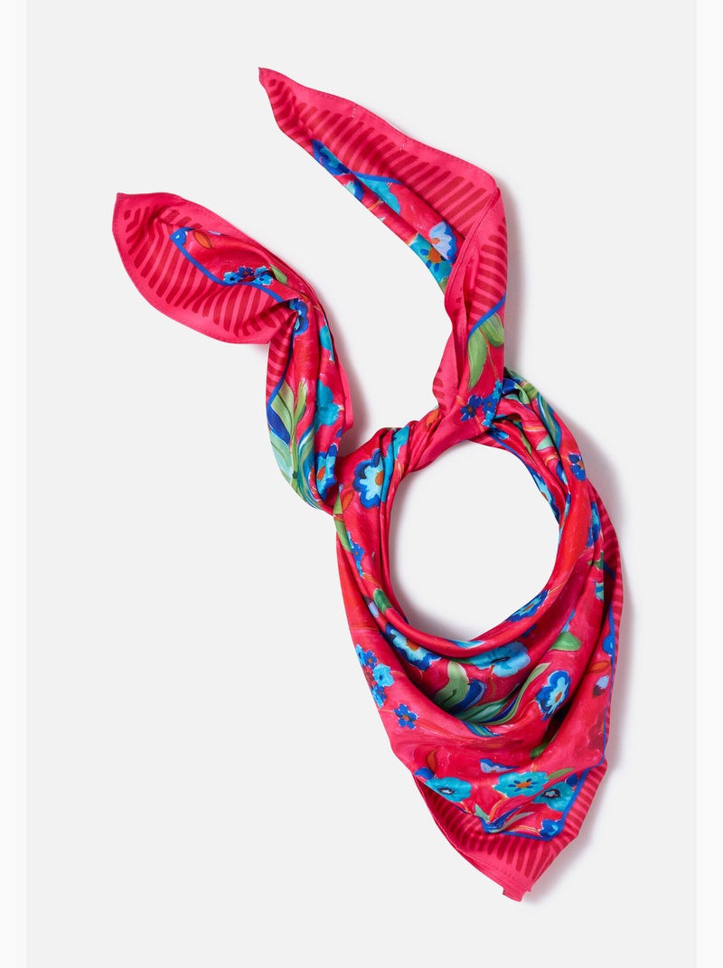 Foulard fleuri - Damart Rose - Kiabi