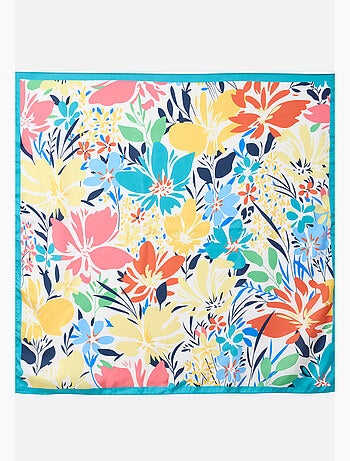 Foulard fleuri effet satiné - Damart