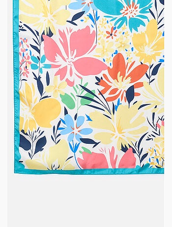 Foulard fleuri effet satiné - Damart