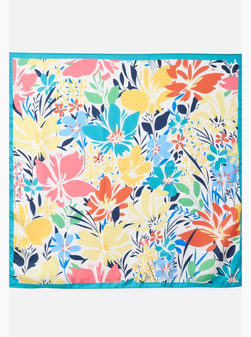 Foulard fleuri effet satiné - Damart - Kiabi