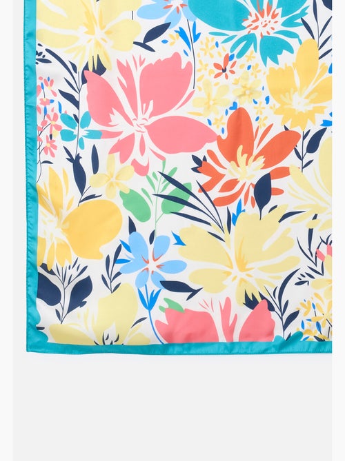 Foulard fleuri effet satiné - Damart - Kiabi