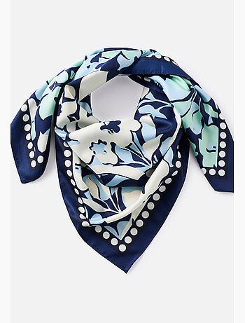 Foulard fleuri et pois - damart