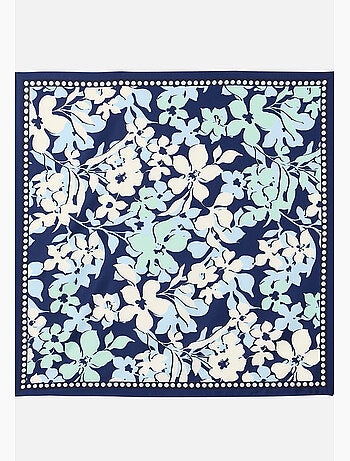 Foulard fleuri et pois - damart