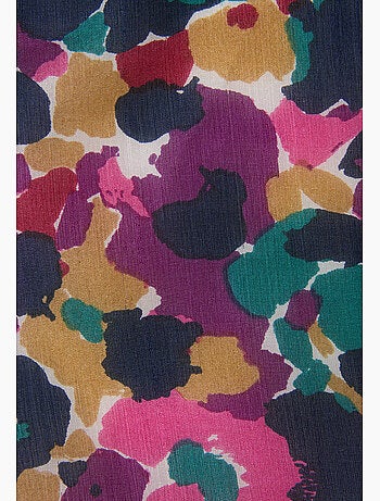 Foulard fleuri pure soie - Damart