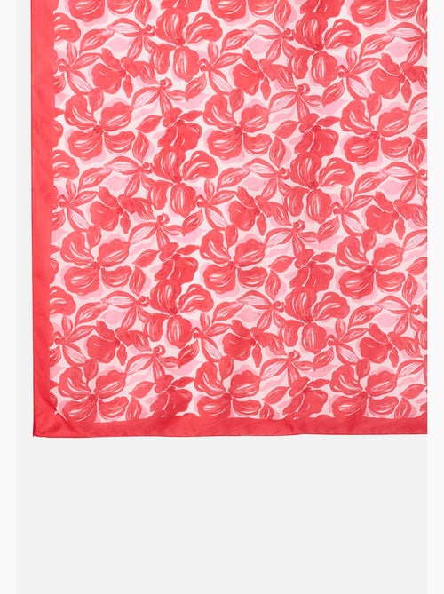 Foulard fleuri pure soie - Damart - Kiabi