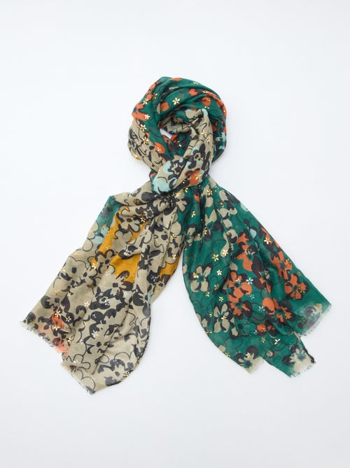 Foulard floral bicolore - Kiabi