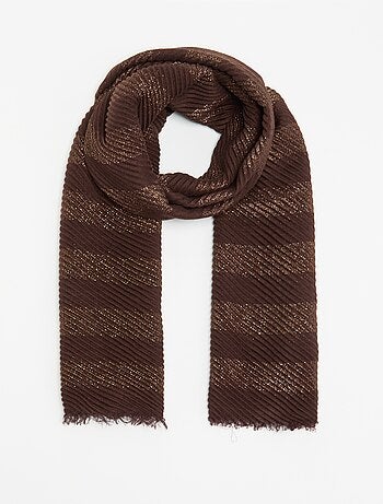 Foulard forme écharpe froissé avec fils brillants