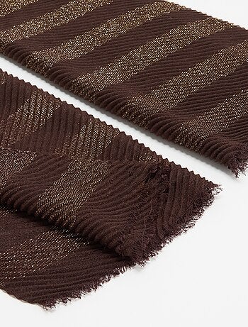 Foulard forme écharpe froissé avec fils brillants