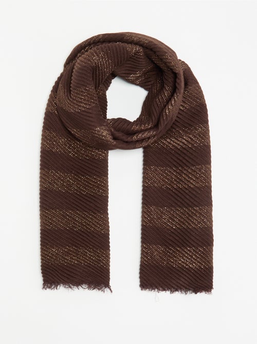 Foulard forme écharpe froissé avec fils brillants - Kiabi Foulard forme écharpe froissé avec fils brillants - Kiabi