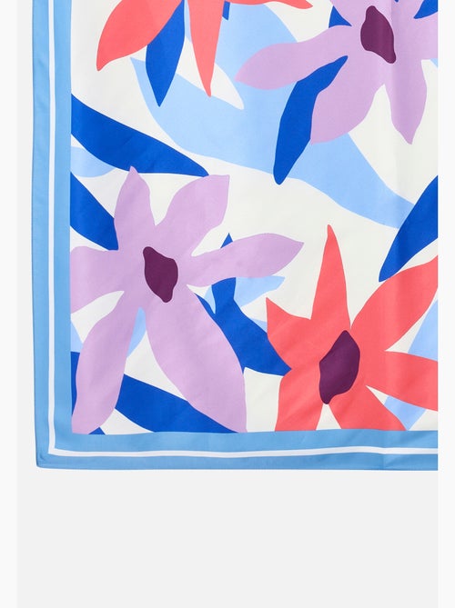 Foulard grand carré fleuri - Damart - Kiabi