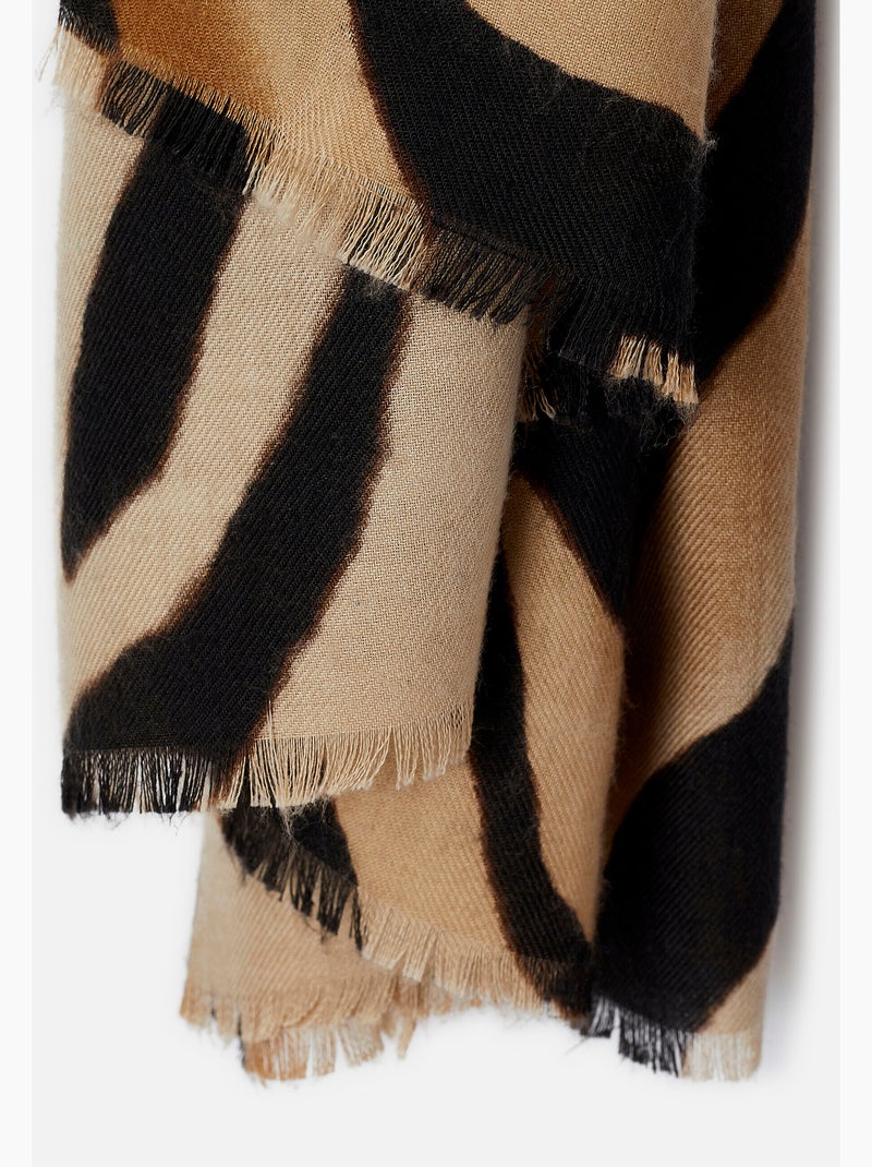 Foulard imprimé animalier - damart Blanc - Kiabi