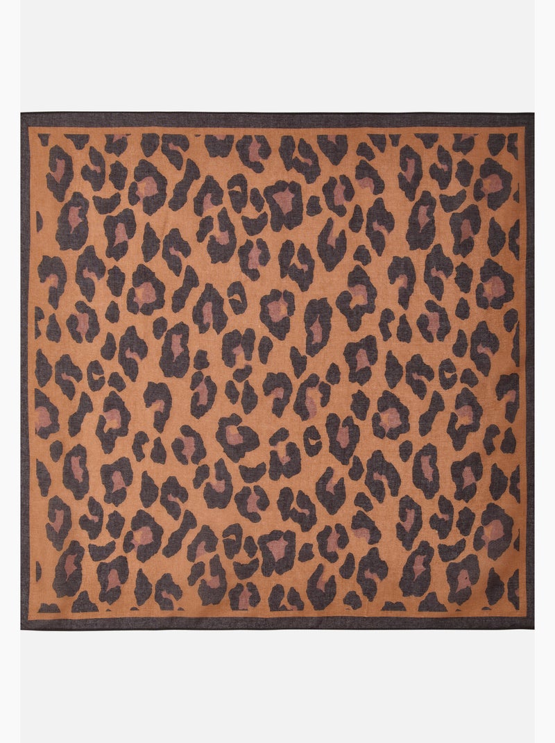 Foulard imprimé animalier - damart Jaune - Kiabi