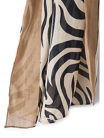 Foulard imprimé animalier pur coton - Damart