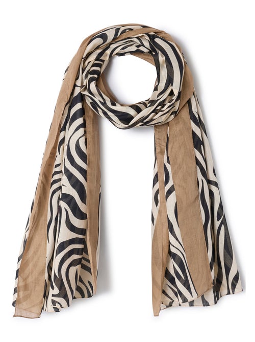 Foulard imprimé animalier pur coton - Damart - Kiabi