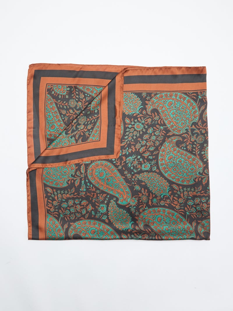 Foulard imprimé 'arabesques' Noir - Kiabi