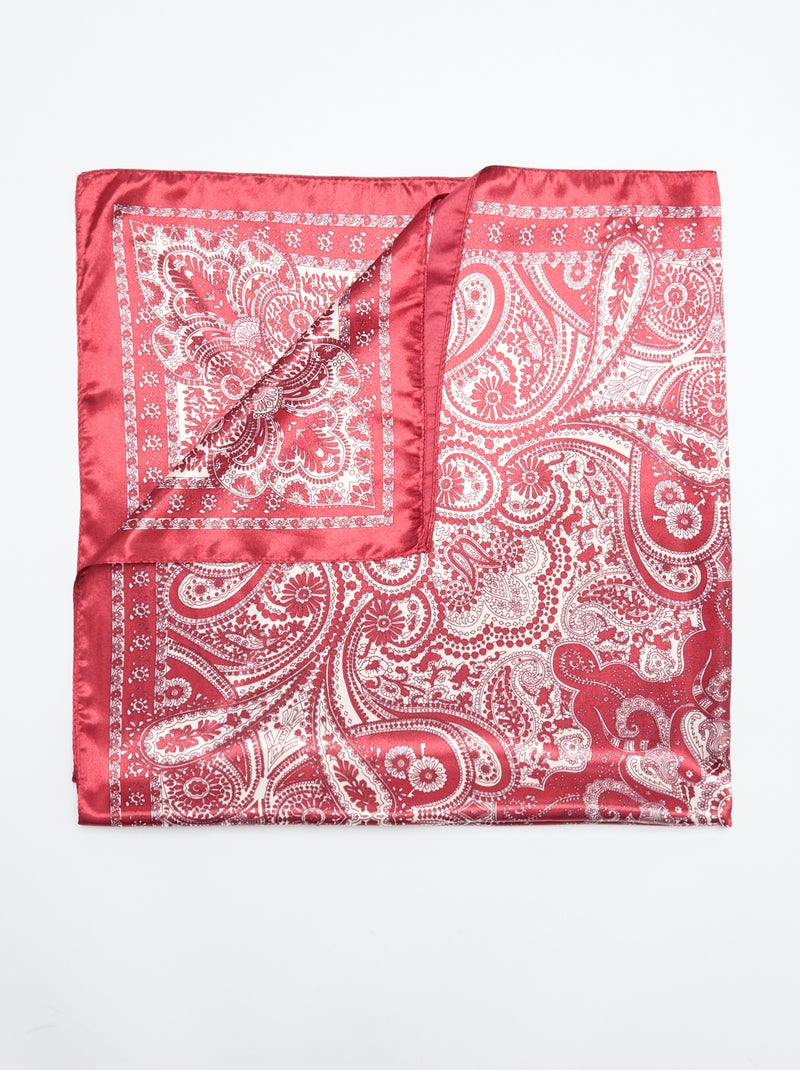 Foulard imprimé 'arabesques' Rouge - Kiabi