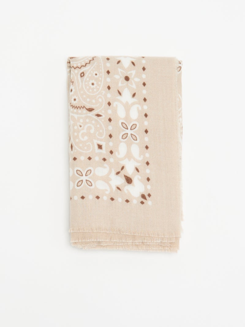 Foulard imprimé bandana Blanc - Kiabi