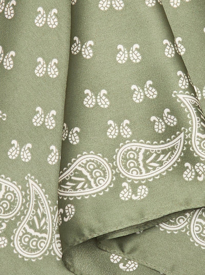 Foulard imprimé 'bandana' Kaki - Kiabi