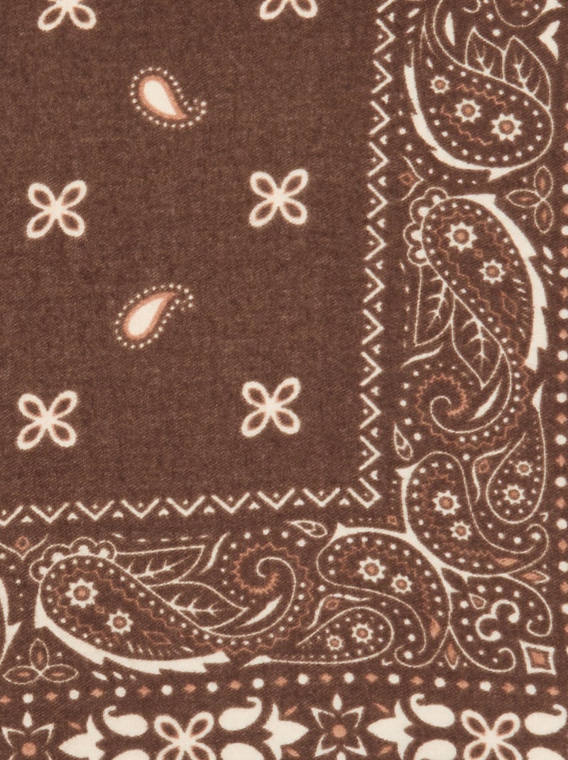 Foulard imprimé bandana Marron - Kiabi